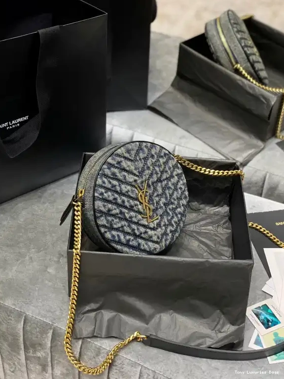 Tony Luxuries VINYLE ROUND CAMERA BAG YSL 0626